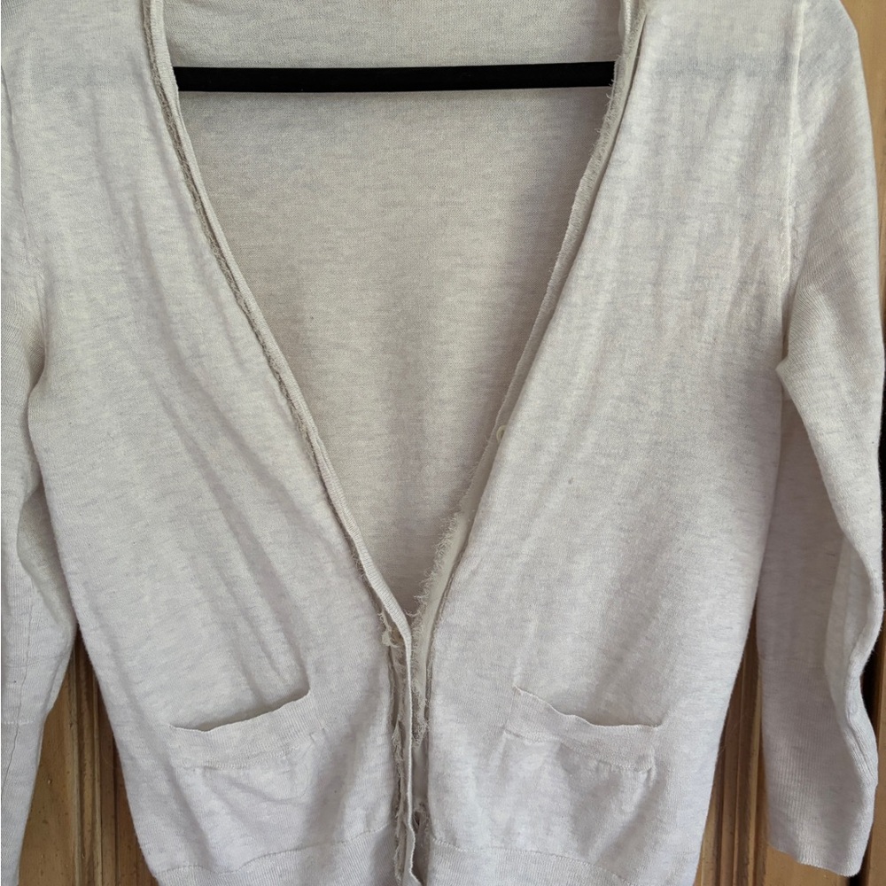 J. Crew Light Gray Cardigan Sweater